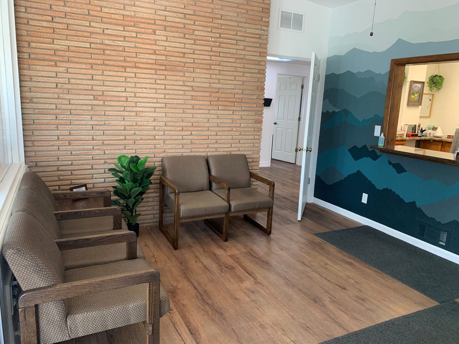 Lobby with Mountain Mural